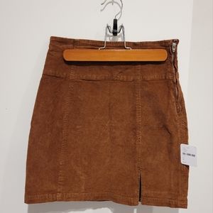 Free People Holding Onto a Dream Cord Mini Skirt